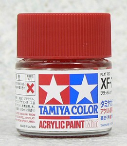 TAMIYA 壓克力系水性漆 10ml 消光紅色 XF-